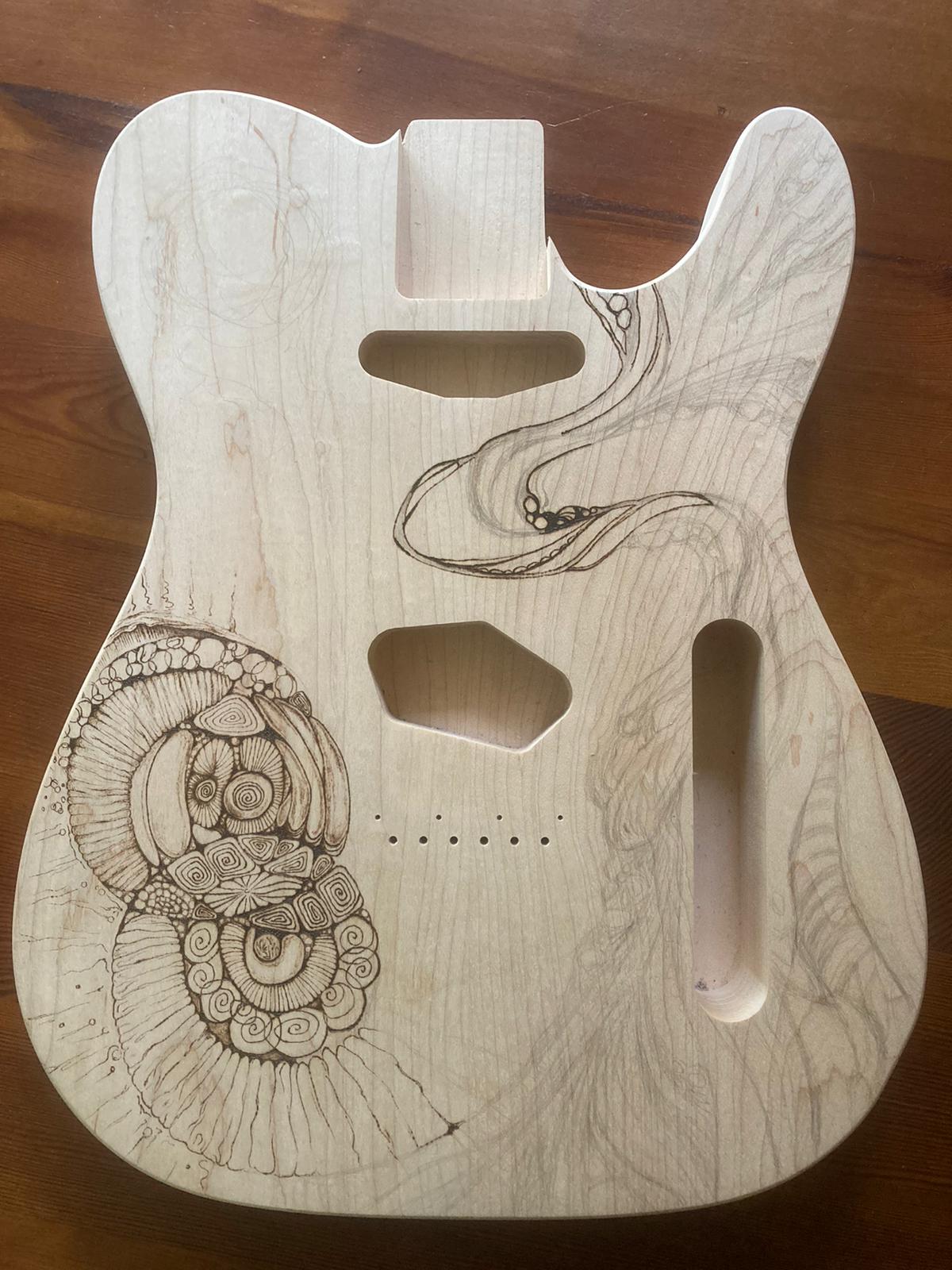 wood-burning telecaster